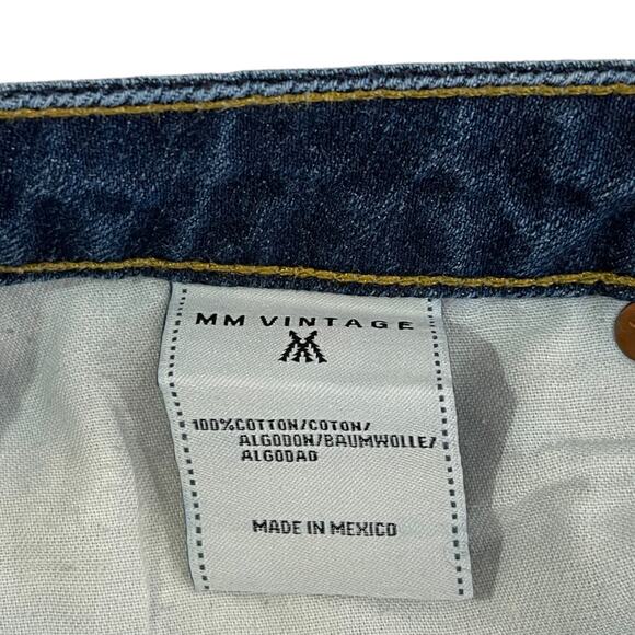 MM Vintage Distressed Embroidered Boyfriend Jeans 26 Splatter Paint Boho Grunge - Picture 6 of 6